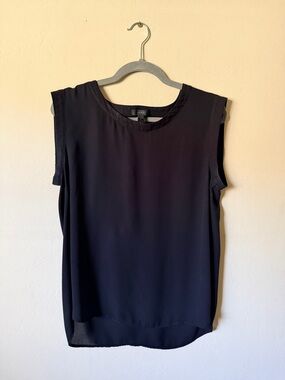 J. Crew Black Sleeveless Crepe Top
